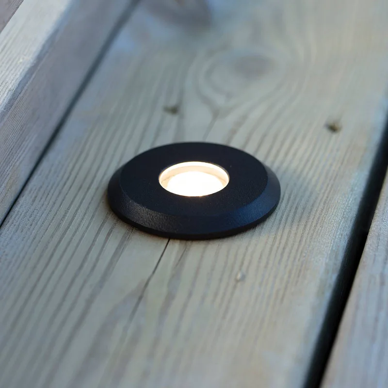 Garden 24 Decklight, licht boven, 0,8 W by Markslöjd in Black – product photo