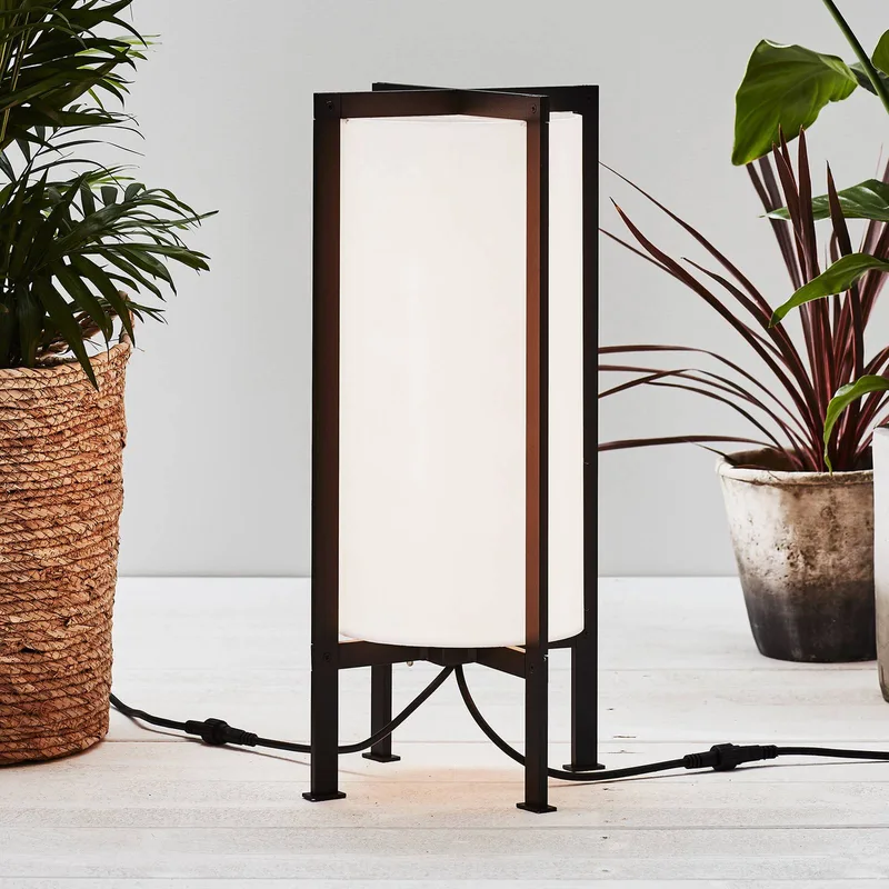 Garden 24 LED vloerlamp Cilinderframe, 54 cm de Markslöjd en Noir, Blanc – photo du produit