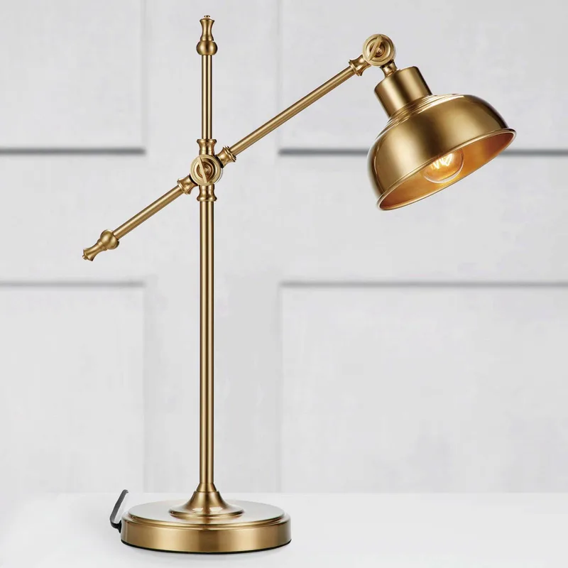 Grimstad tafellamp, antiek ijzer, hoogte 56cm van Markslöjd in Messing – productfoto 3 van 3