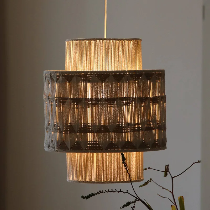 Hanglamp Ano, Ø 45 cm, textiel, beige/bruin by Markslöjd in Beige, Brown – product photo