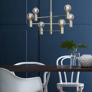 Hanglamp Capital, 6-lamps van Markslöjd in Messing – productfoto 3 van 5
