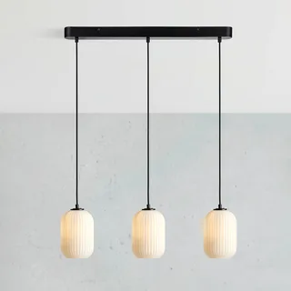 Hanglamp Cava, staalkleurig, 3-lamps, glas by Markslöjd in Staal, Opaal – product photo 2 of 3