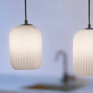Hanglamp Cava, staalkleurig, 3-lamps, glas by Markslöjd in Staal, Opaal – product photo 3 of 3