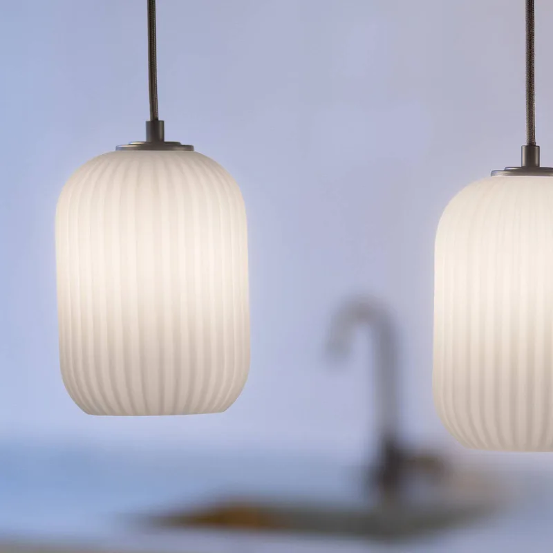 Hanglamp Cava, staalkleurig, 3-lamps, glas by Markslöjd in Staal, Opaal – product photo 3 of 3