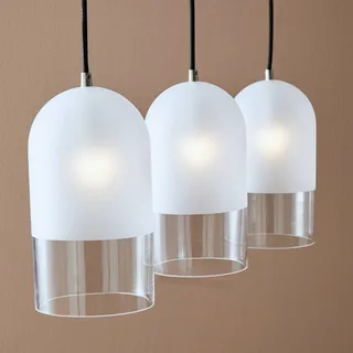 Hänglampa Cope med frostat glas 3 lampor von Markslöjd in Frosted, Schwarz – Produktfoto 2 von 2