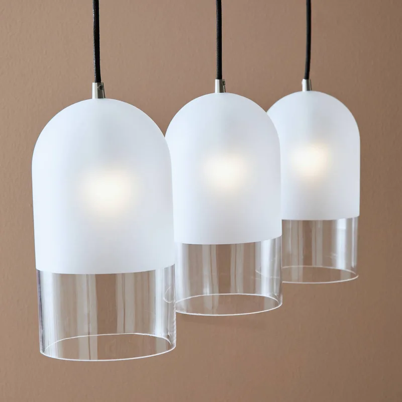 Hänglampa Cope med frostat glas 3 lampor von Markslöjd in Frosted, Schwarz – Produktfoto 2 von 2