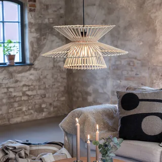 Hanglamp Duplici, naturel, bamboe, Ø 57 cm, E27 från Markslöjd i Natur – produktbild 2 av 3