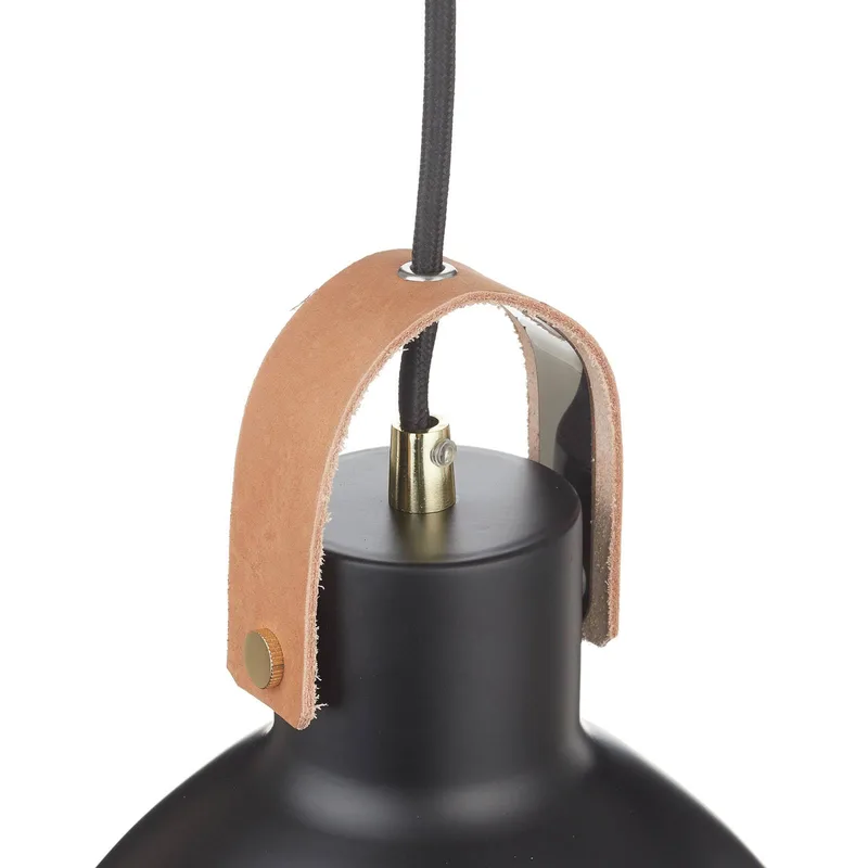 Hanglamp Eagle, zwart, Ø 22 cm, metaal de Markslöjd en Blanc, Marron – photo du produit 4 sur 5