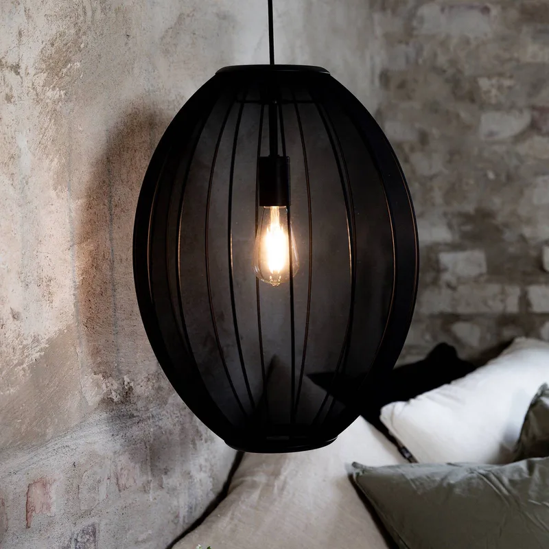 Hanglamp Florence, Ø 40 cm, nylon von Markslöjd in Schwarz – Produktfoto