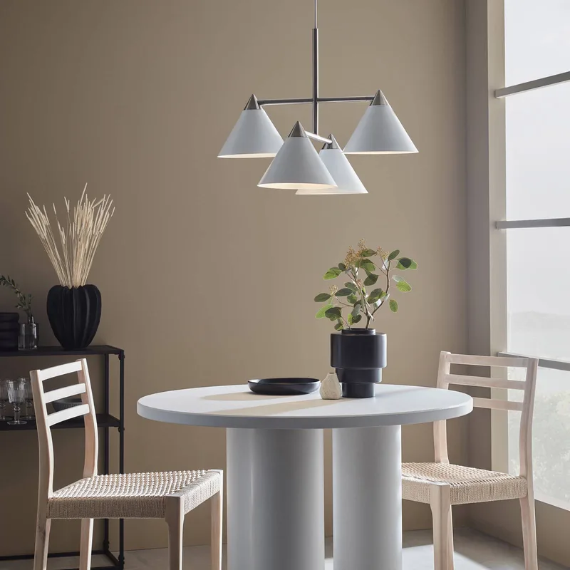 Hanglamp Klint van metaal 4-lamps by Markslöjd in White – product photo