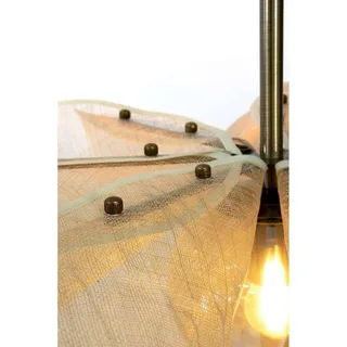 Hanglamp Styrka, Ø 75 cm, messing/beige, bananenvezel by Markslöjd in Beige, Amber, Antiek messing – product photo 1 of 4