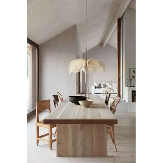 Hanglamp Styrka, Ø 75 cm, messing/beige, bananenvezel by Markslöjd in Beige, Amber, Antiek messing – product photo 3 of 4