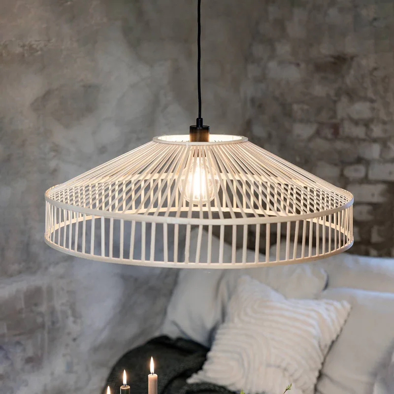 Hanglamp Tapa, stekker, naturel, bamboe, Ø 70 cm von Markslöjd in Natur – Produktfoto