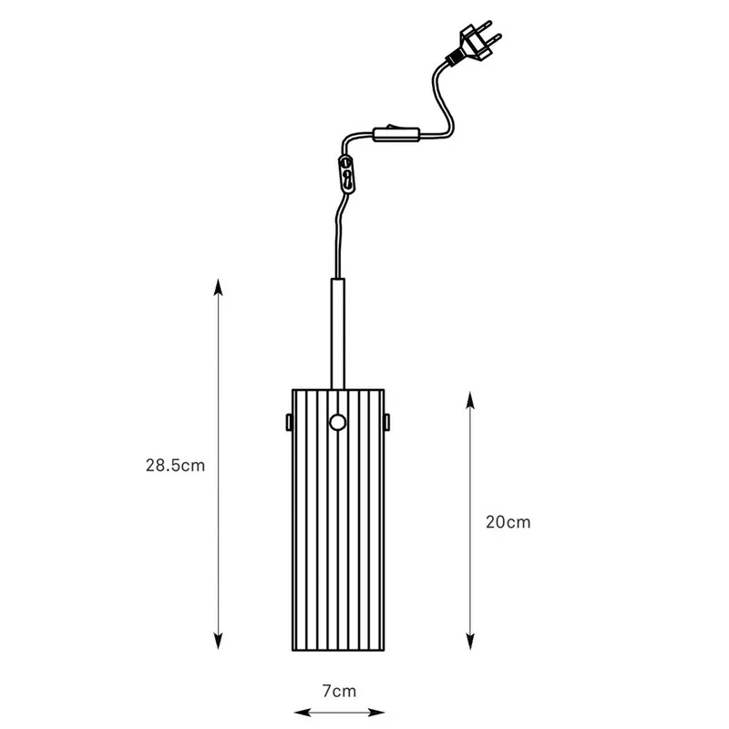 Hanglamp Tibia, stekker, amber/messingkleurig Ø 7 cm von Markslöjd in Amber, Messing – Produktfoto 3 von 3