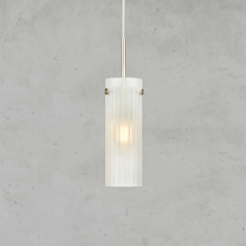 Hanglamp Tibia, stekker, wit/nikkelkleurig, Ø 7 cm von Markslöjd in Weiß, Nikkel – Produktfoto 3 von 4