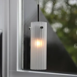 Hanglamp Tibia, stekker, wit/nikkelkleurig, Ø 7 cm von Markslöjd in Weiß, Nikkel – Produktfoto 1 von 4