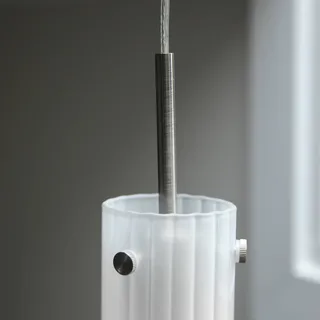 Hanglamp Tibia, stekker, wit/nikkelkleurig, Ø 7 cm von Markslöjd in Weiß, Nikkel – Produktfoto 4 von 4
