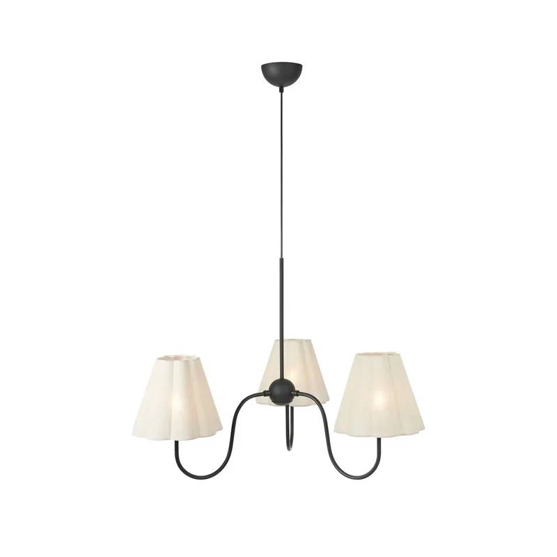 Hanglamp Veya, beige, linnen, Ø 90 cm, E14 by Markslöjd in Black, Beige – product photo