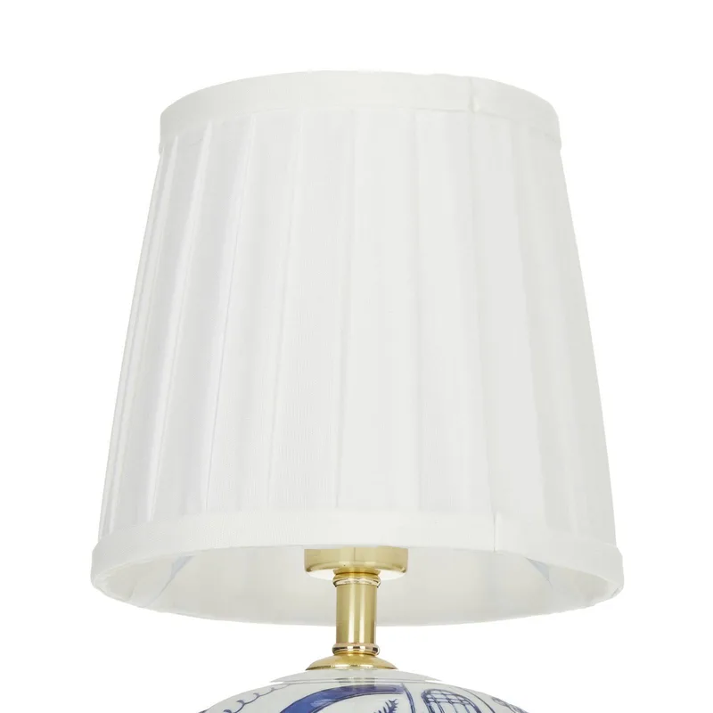 Klassieke tafellamp Göteborg 32,5 cm von Markslöjd in Weiß, Blau, Gold – Produktfoto