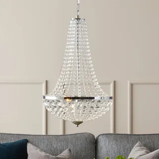 Kroonluchter Gränsö voor de badkamer, Ø 30 cm van Markslöjd in Chroom, Transparant – productfoto 1 van 3