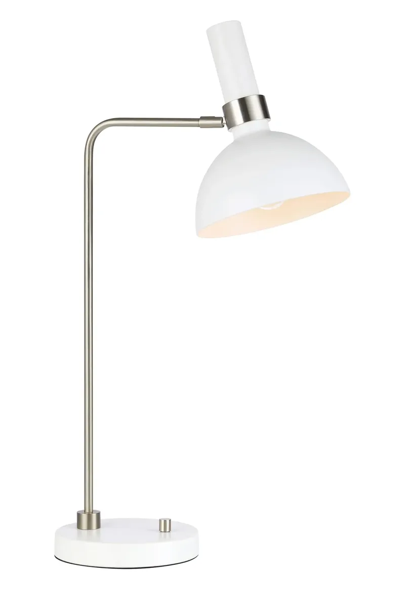 Larry Schreibtischlampe Weiß/Chrom von Markslöjd – Produktfoto