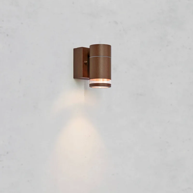 LED buiten wandlamp Luno, 1-lamp, IP65, dimbaar. de Markslöjd en Marron – photo du produit