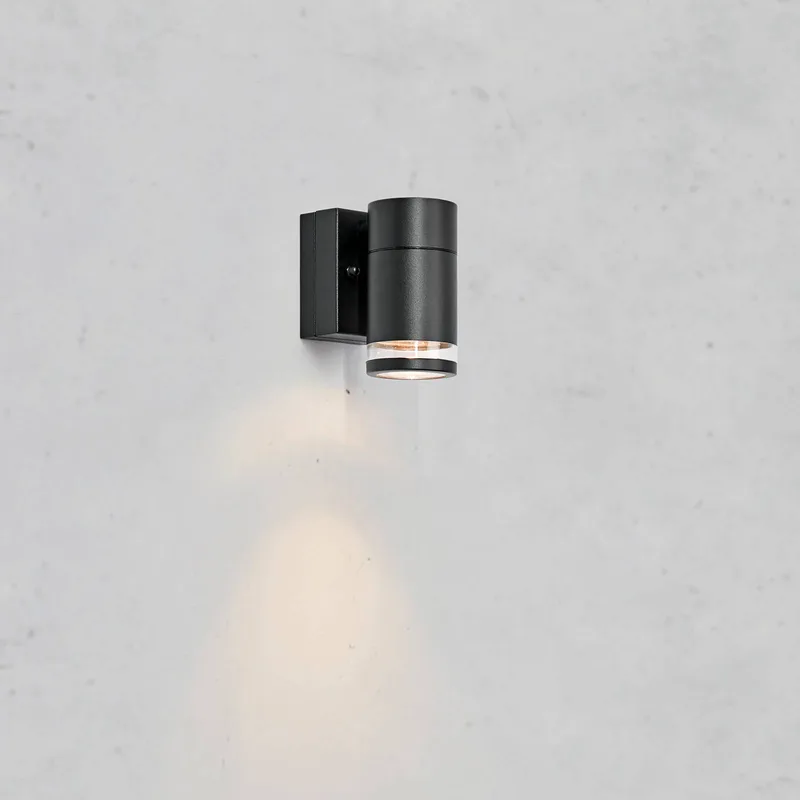 LED buiten wandlamp Luno, 1-lamp, IP65, dimbaar. van Markslöjd in Zwart – productfoto