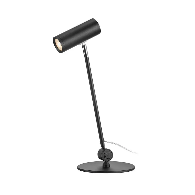 LED tafellamp Arlo, zwart, ijzer, hoogte 52,8 cm, dimbaar by Markslöjd in Black, Transparent – product photo