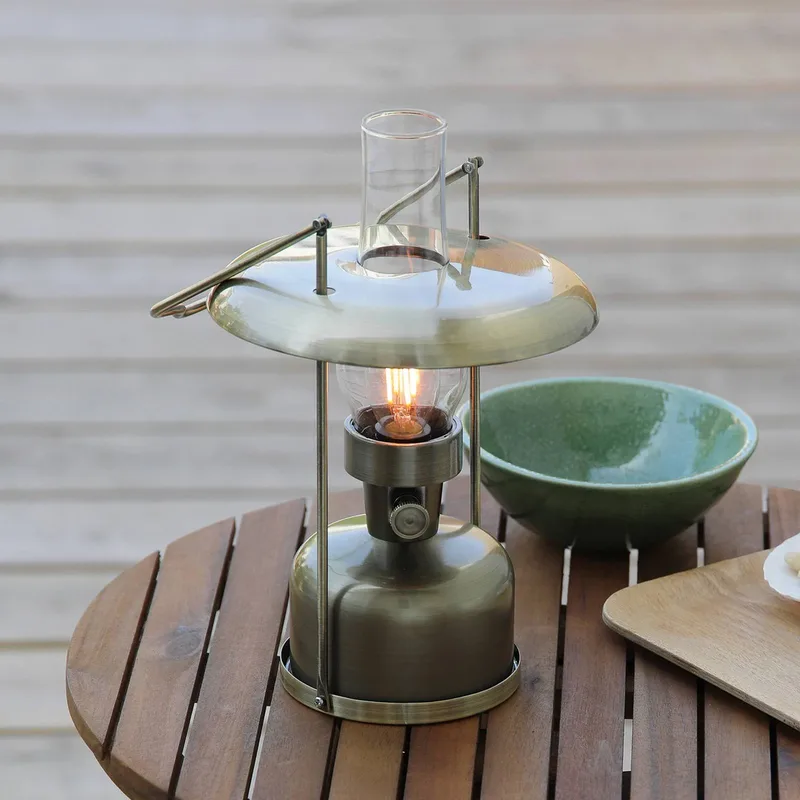 LED-tafellamp op accu Fanos, messing, dimbaar, IP44 by Markslöjd in Oud messing – product photo