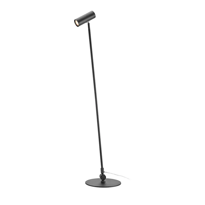 LED vloerlamp Arlo, zwart, ijzer, hoogte 132 cm, dimbaar by Markslöjd in Black, Transparent – product photo