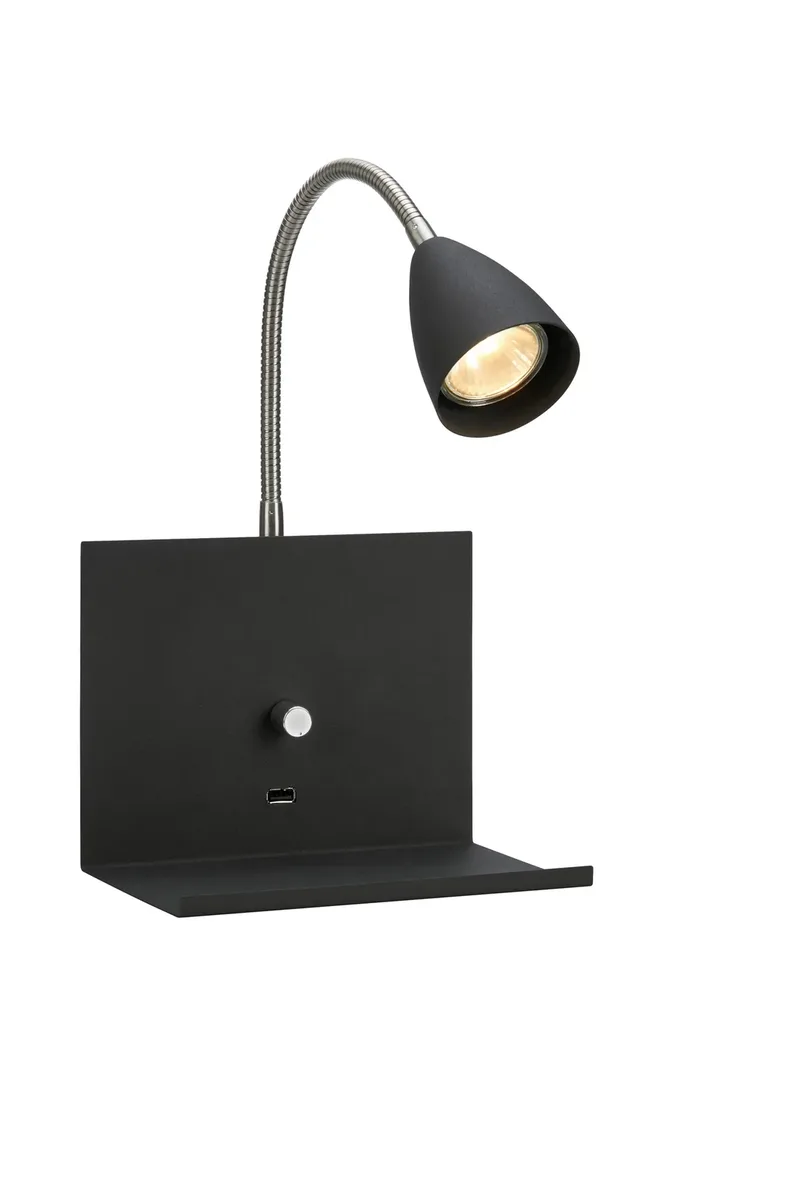 Logi Nachttischlampe Schwarz von Markslöjd – Produktfoto