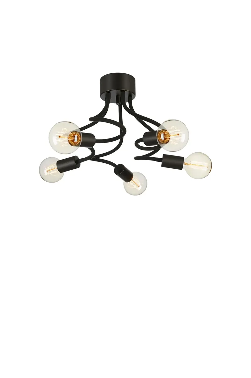 Medusa Deckenlampe Schwarz 5 Lampen von Markslöjd – Produktfoto
