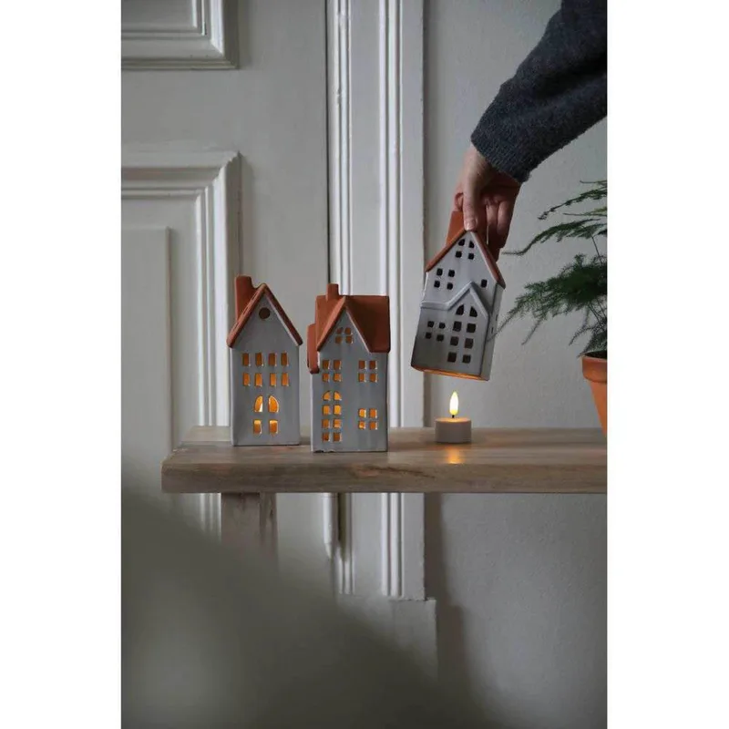 Molton Decoration Taffellamp 3 pcs. White/Brown de Markslöjd – photo du produit