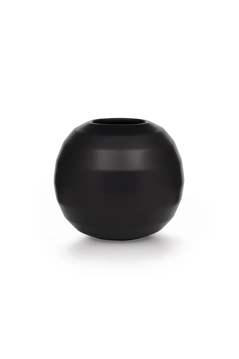 Omfamna Keramikvase Schwarz 14 cm de Markslöjd – photo du produit