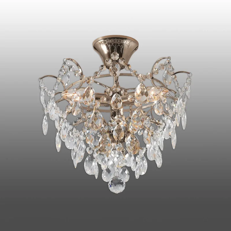 Plafondlamp Rosendal Ø 36 cm goud by Markslöjd in Transparent, Gold – product photo