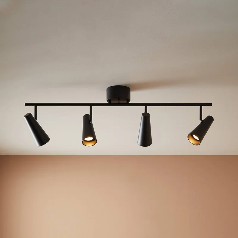 Plafondspot Crest metaal 4-lamps by Markslöjd in Black – product photo