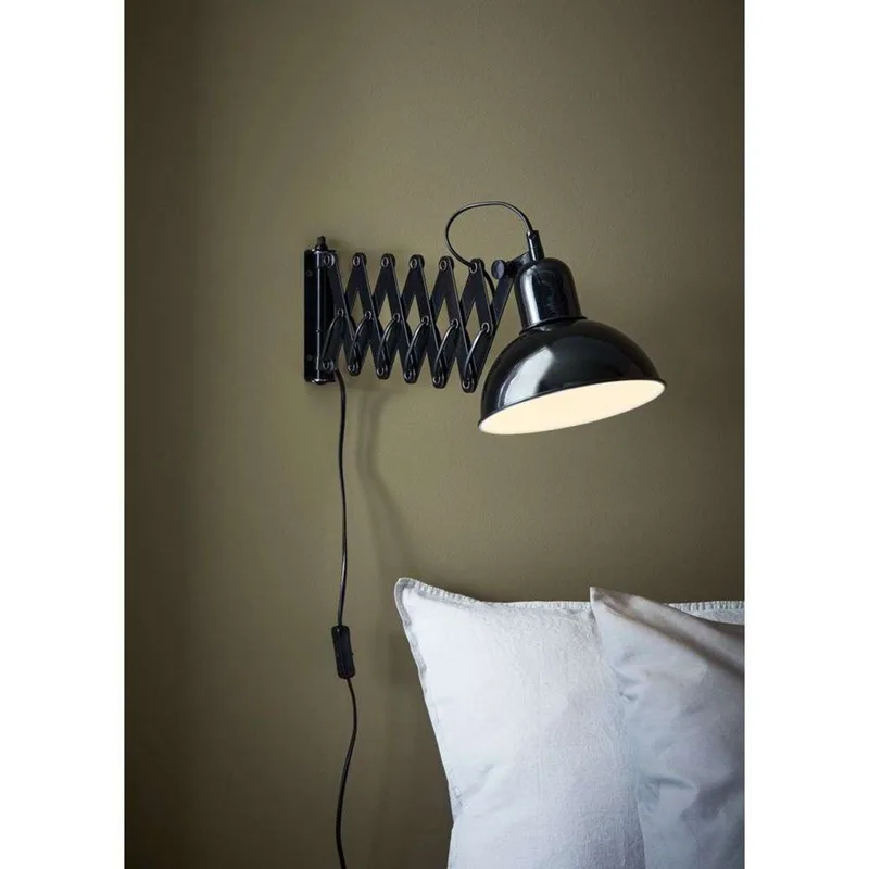 Riggs wandlamp, zwart, 50 cm, verstelbaar fra Markslöjd – produktbillede