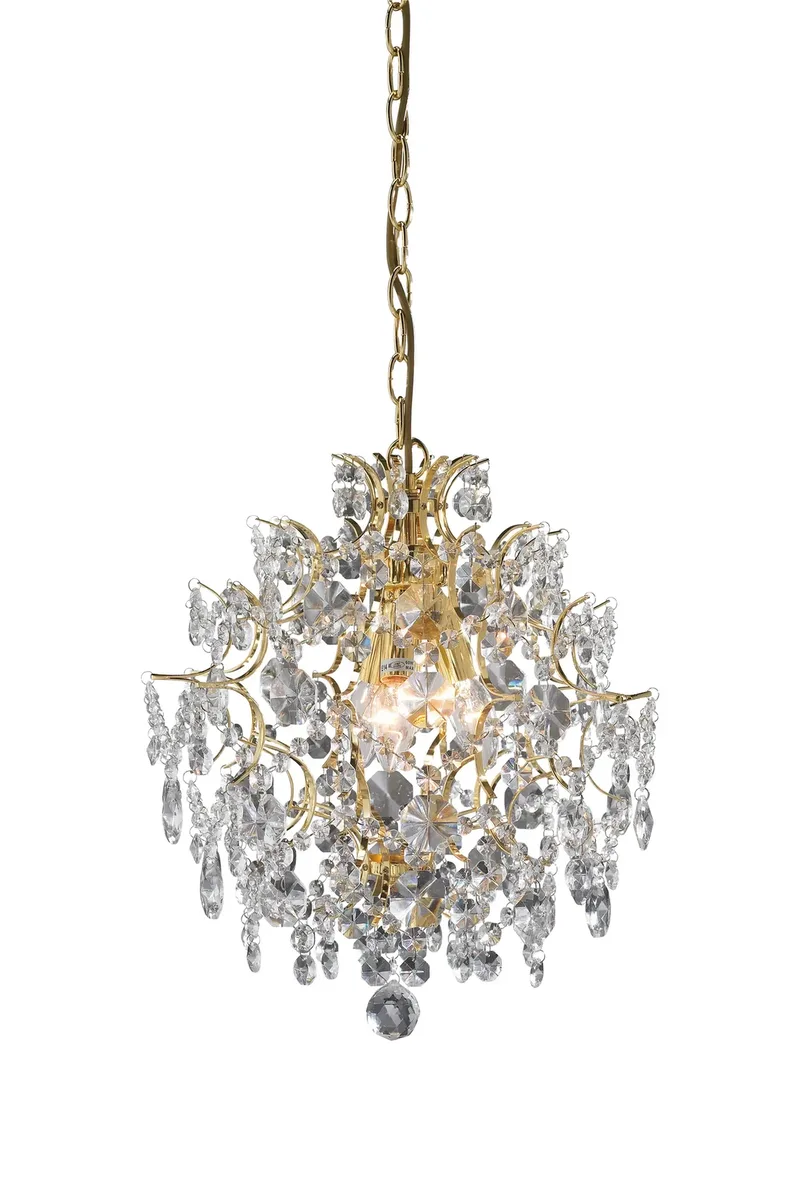 Rosendal Kristall Kronleuchter Gold 40 cm von Markslöjd – Produktfoto