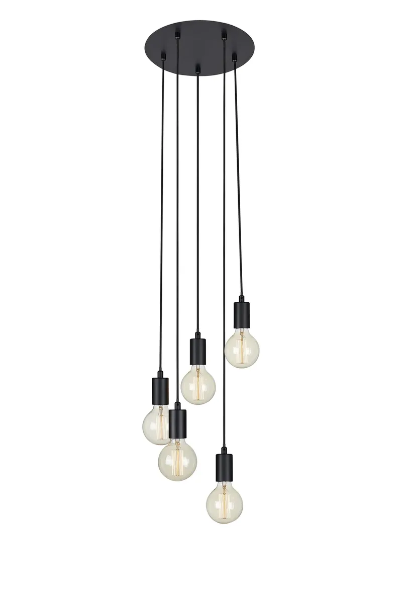 Sky Deckenlampe Schwarz Runde 5 Lampen von Markslöjd – Produktfoto