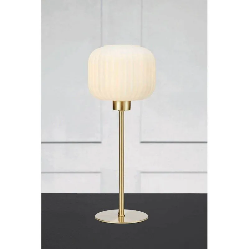 Sober Taffellamp Small Brushed Brass/White van Markslöjd – productfoto