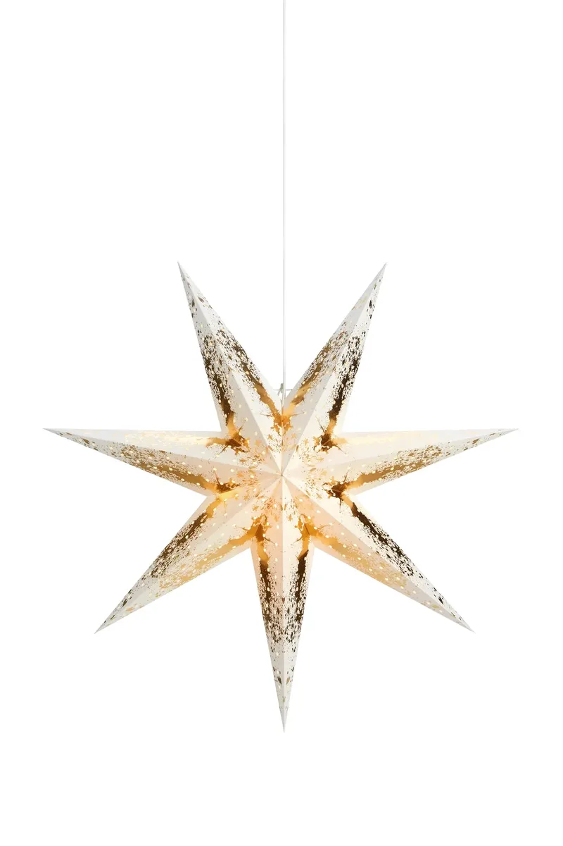 Strauss Stern Weiß/Gold 75 cm von Markslöjd – Produktfoto