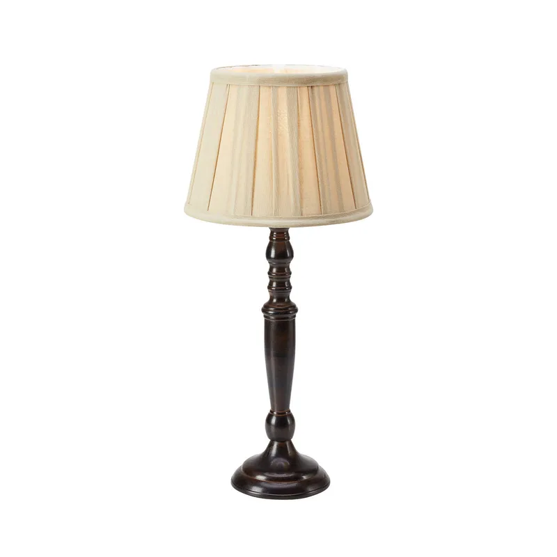 Tafellamp Chocolat, hoogte 46 cm, beige/bruin, metaal/stof de Markslöjd en Beige, Marron – photo du produit
