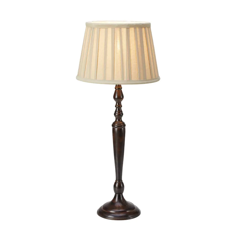Tafellamp Chocolat, hoogte 60 cm, beige/bruin, metaal/stof fra Markslöjd i Beige, Brun – produktbillede