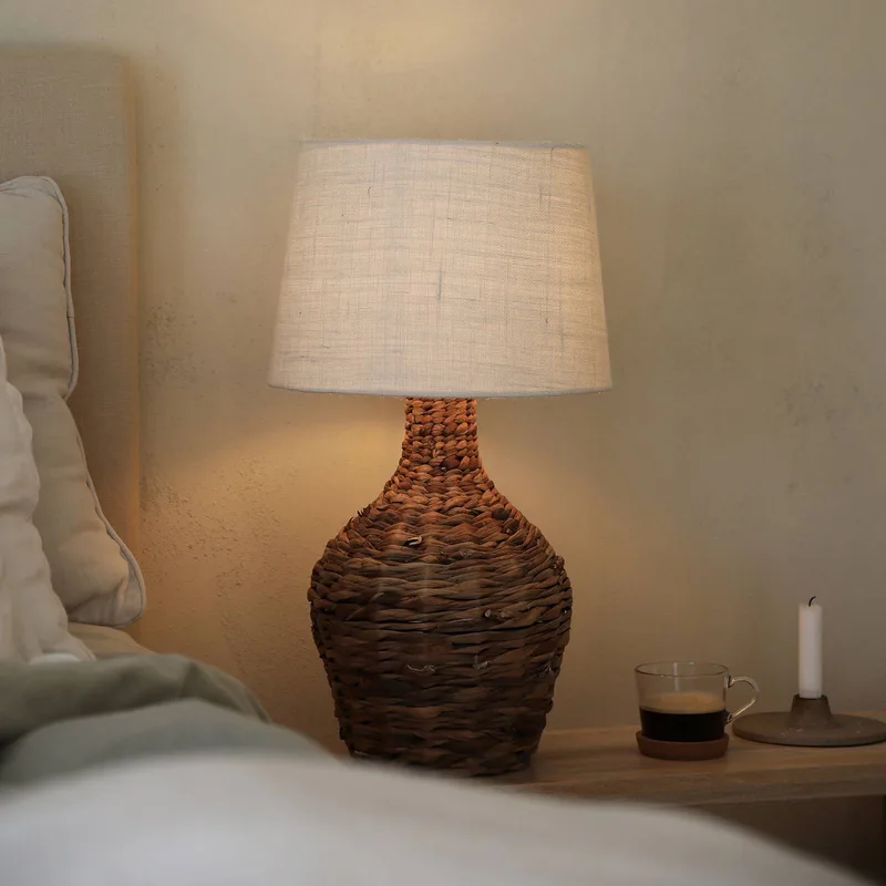 Tafellamp Paglia, naturel/wit, rotan/jute, hoogte 58 cm by Markslöjd in Natural, White – product photo 2 of 3