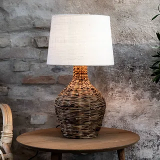 Tafellamp Paglia, naturel/wit, rotan/jute, hoogte 58 cm by Markslöjd in Natural, White – product photo 1 of 3