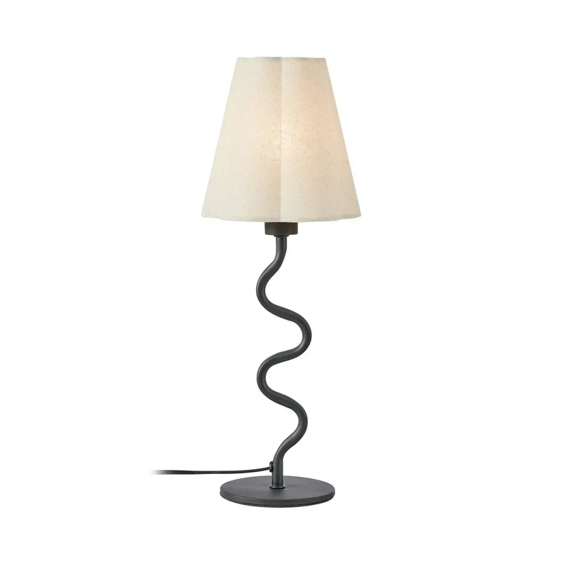 Tafellamp Veya, zwart/beige, linnen, hoogte 41 cm, E14 by Markslöjd in Black, Beige – product photo