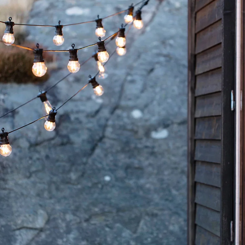 Tuin 24 LED lichtketting Circulair 10-lamps G45 by Markslöjd in Black, Helder – product photo