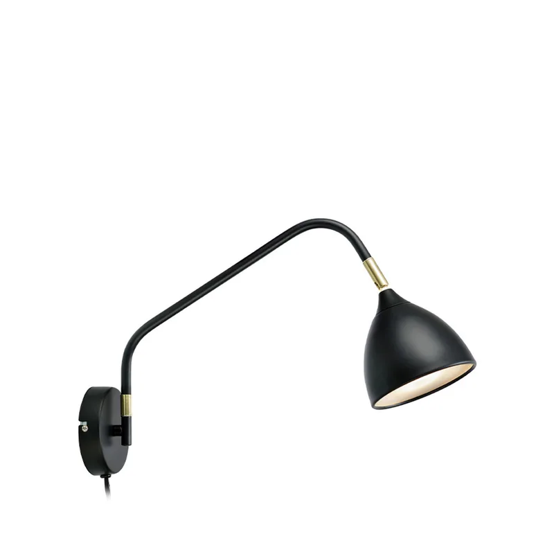 Valencia Wandlamp Zwart/Geel Koper fra Markslöjd – produktbillede