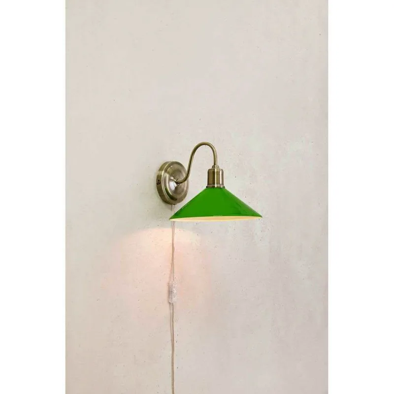 Vela Wandlamp Antique Brass/Green by Markslöjd – product photo
