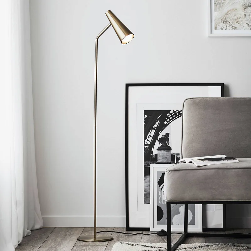 Vloerlamp Peak, variabel, messing antiek de Markslöjd en Antiek-messing – photo du produit